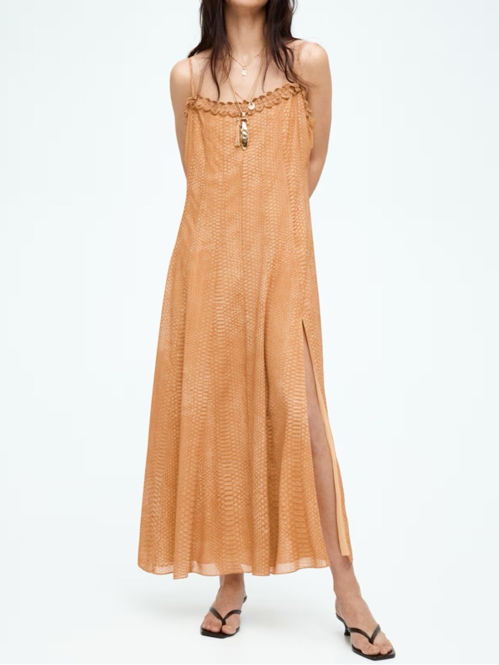 h&m edition strappy chiffon dress